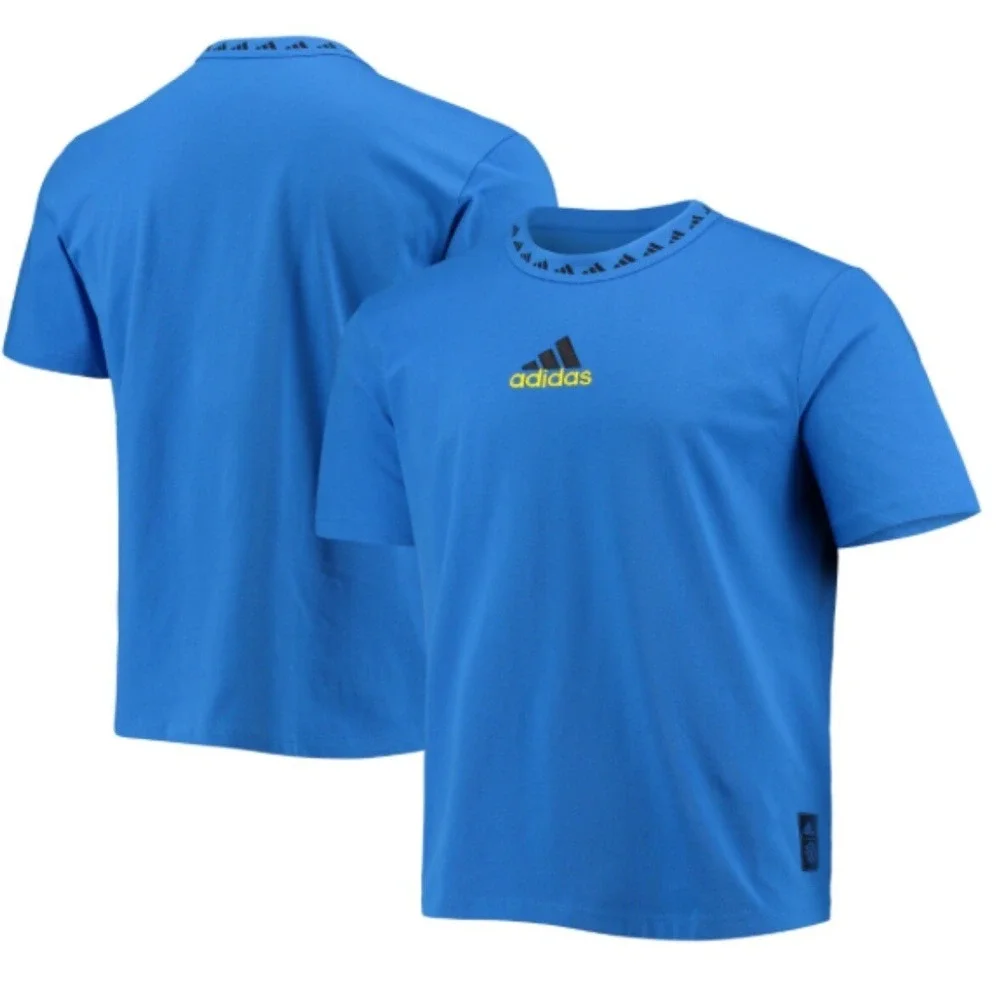 Manchester United x Adidas Shirt AeroReady Blue Short Sleeve Men Small